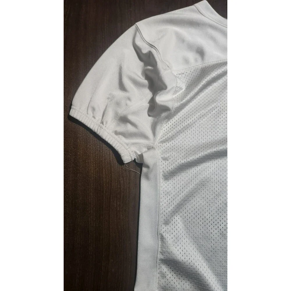Nike Practice Jersey Football Elastic Short Sleeve Youth Boys White Mesh SZ L